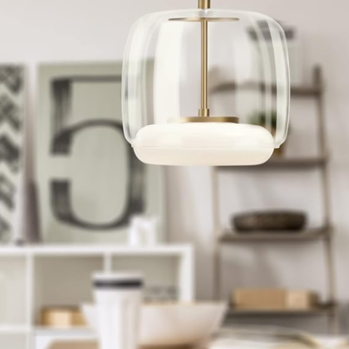 Clean lines. Soft glow. Effortless charm. This pendant lamp brings clarity and calm to your everyday space — perfect above a desk, reading nook, or cozy kitchen corner.  Design that feels as good as it looks.